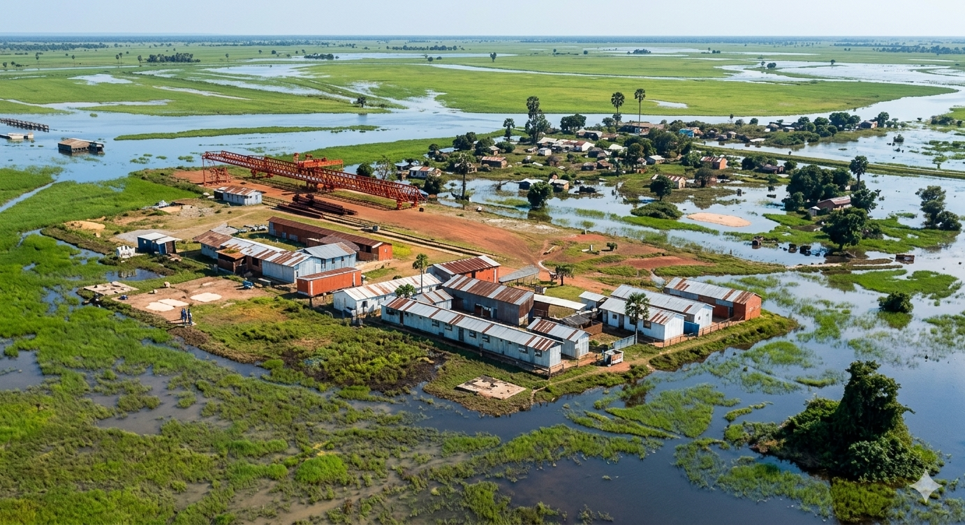 VICE PRESIDENT MUTALE NALUMANGO assess the severe flooding In mungwi district